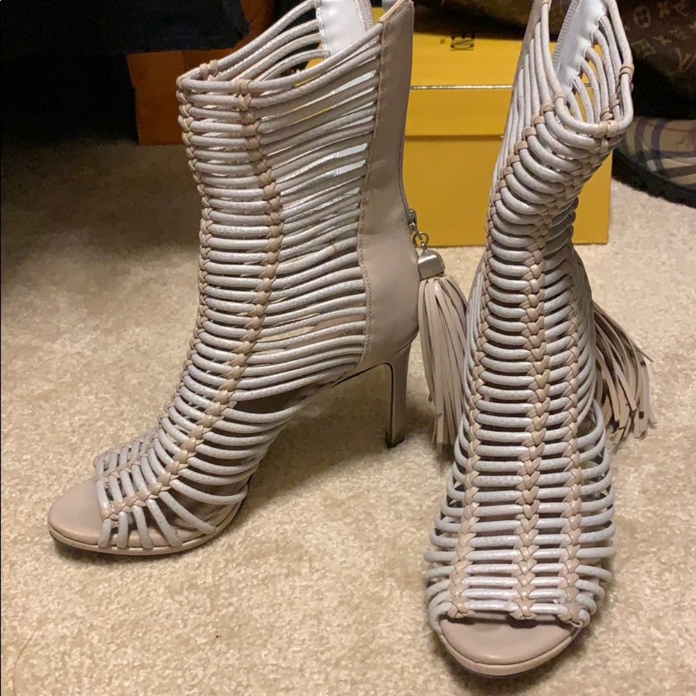 Open toed booties